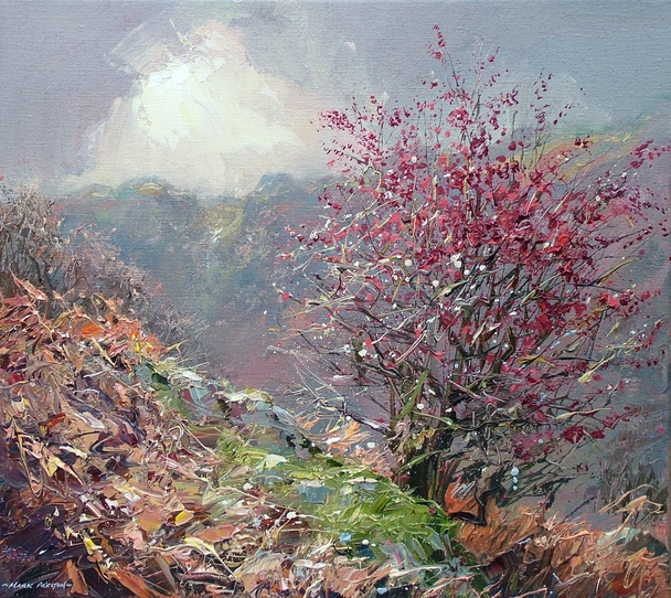 MARK PRESTON - autumn hawthorn, rosthwaite
